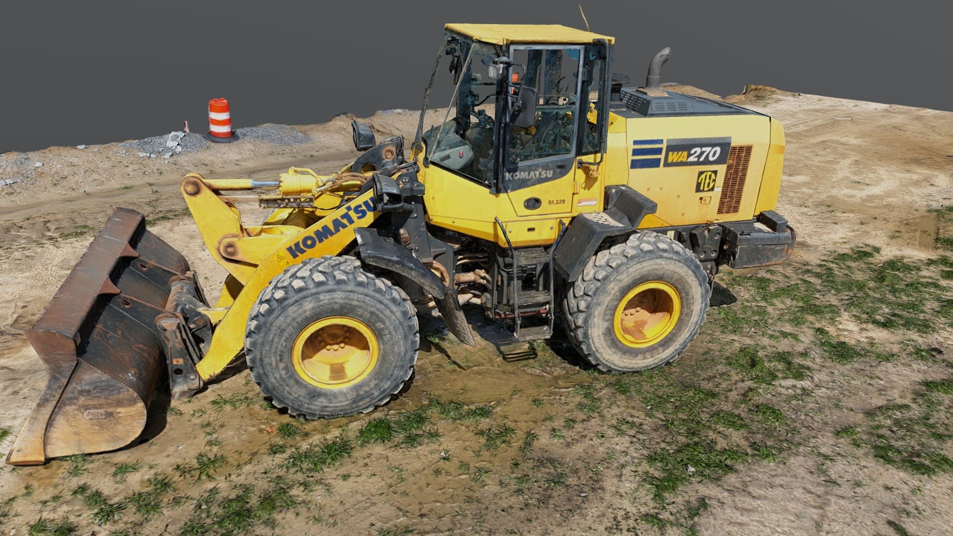 Komatsu WA270 Mid-Size Loader - Buy Royalty Free 3D model by ...