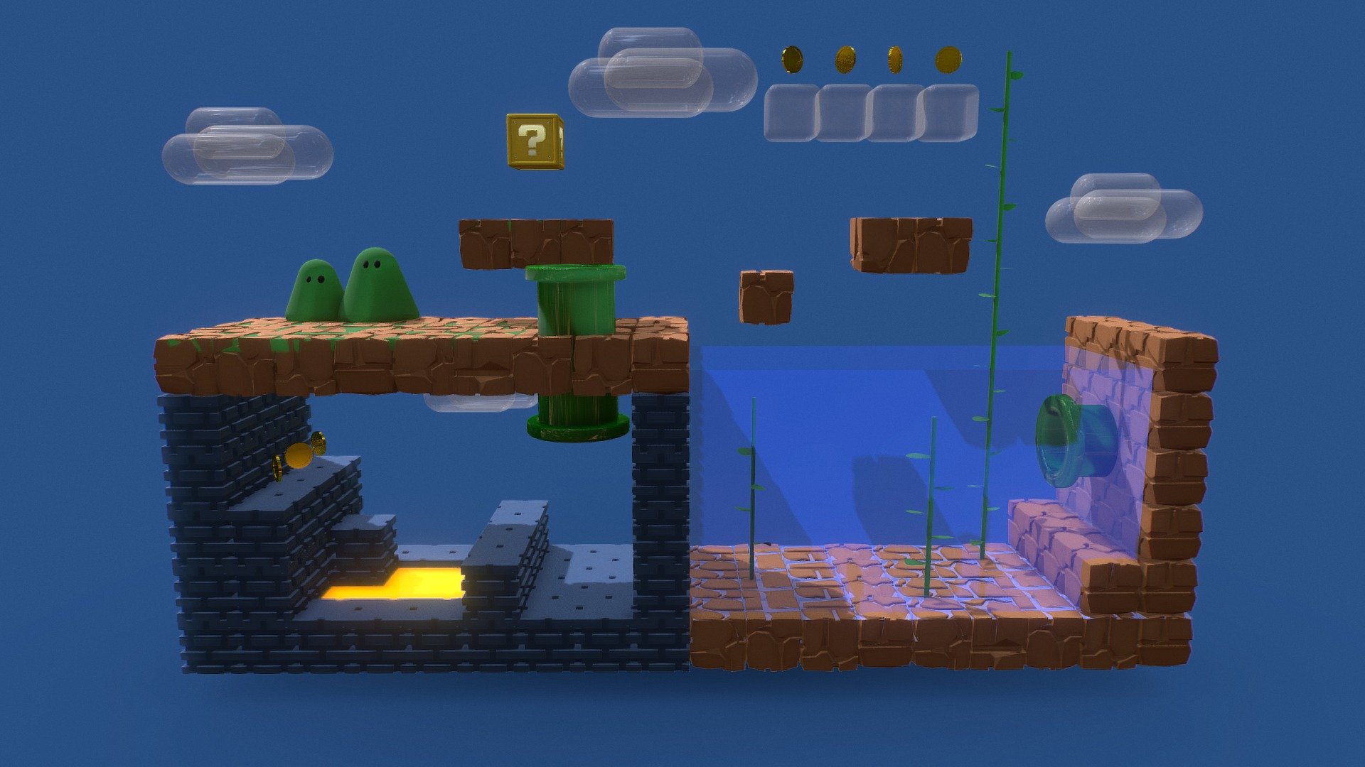 Super Mario VR Diorama — Sketchfab embed 3D viewer