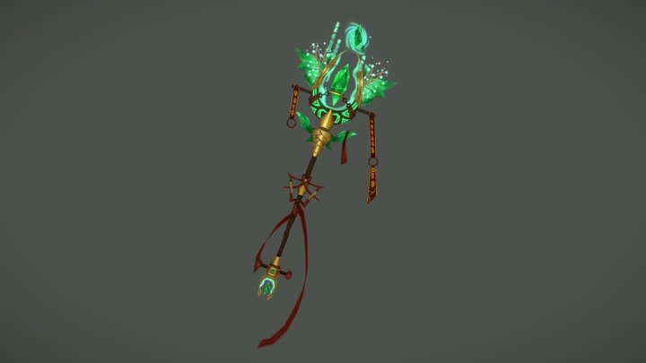 Improved Cane - WoW Inspired Weapon 3D Model