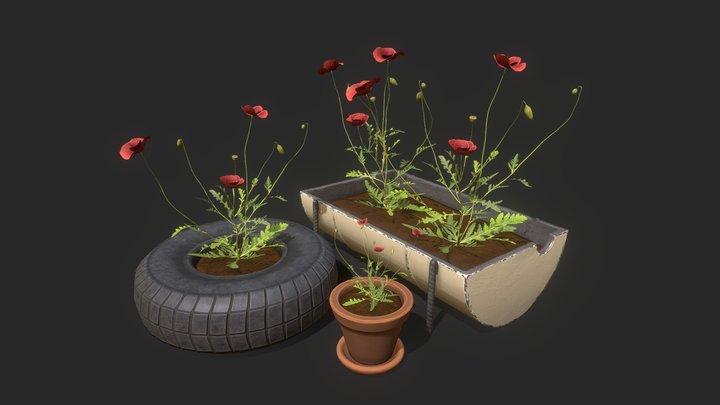 Garden (stylized pack) 3D Model