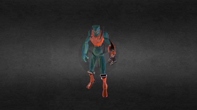 Reptilian Idle 3D Model