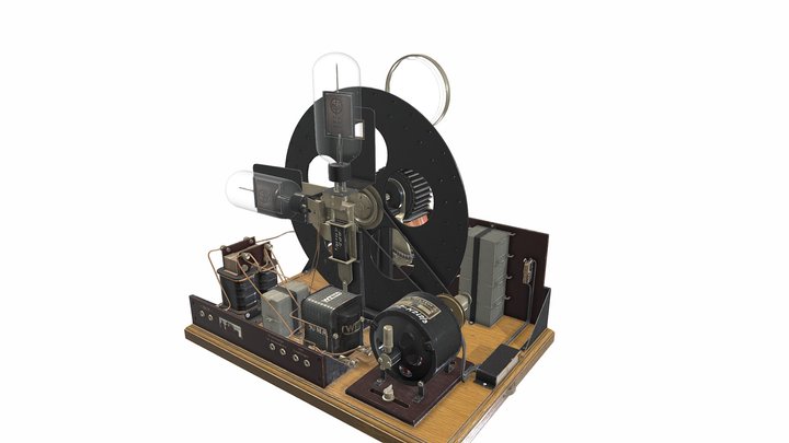 Fernsehempfänger mit Nipkow-Scheibe, 1929 3D Model