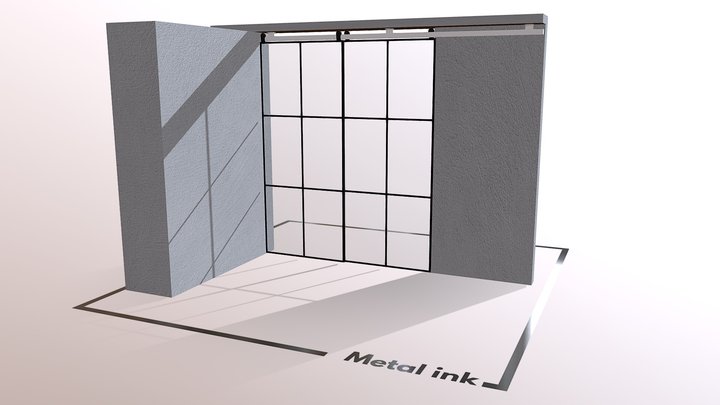 puerta corrediza v2 3D Model