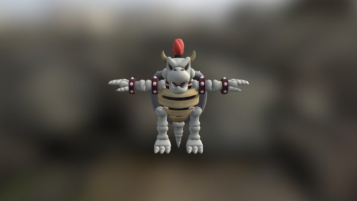 Dry Bowser – Kostenloses 3D-Modell STL