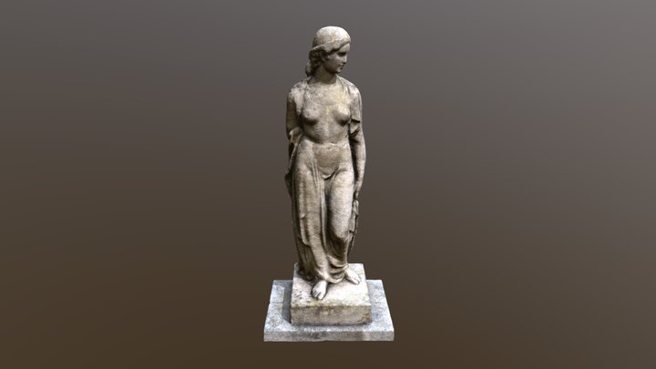Statue at Arenys de Mar cemetery 3D Model
