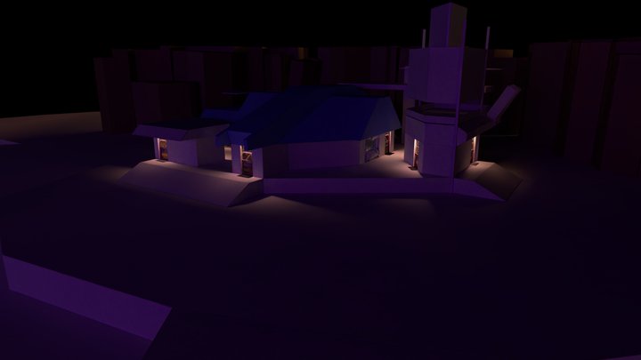 Desert Fortress 3D Model