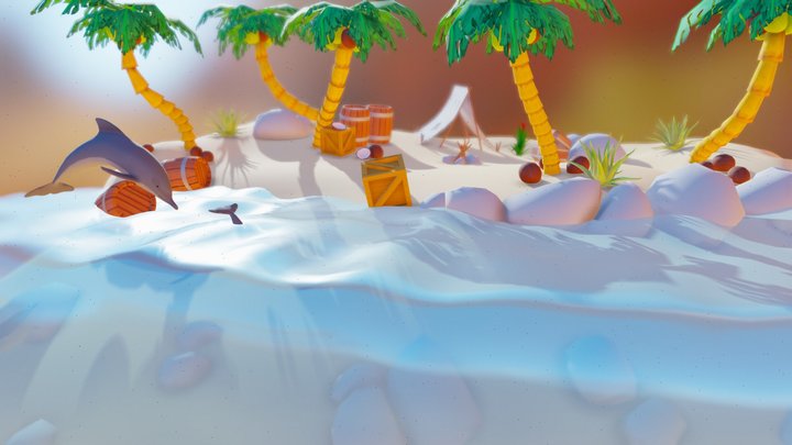 Tropical Island 3D Model