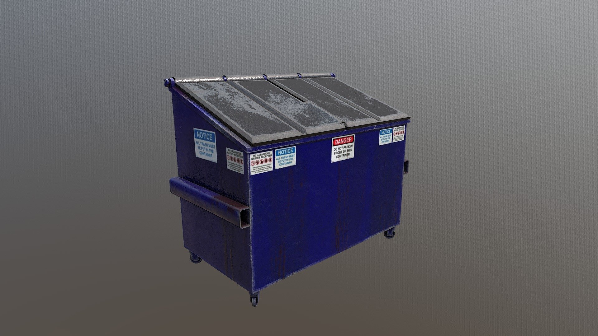 PBR Dumpster — Sketchfab embed 3D viewer