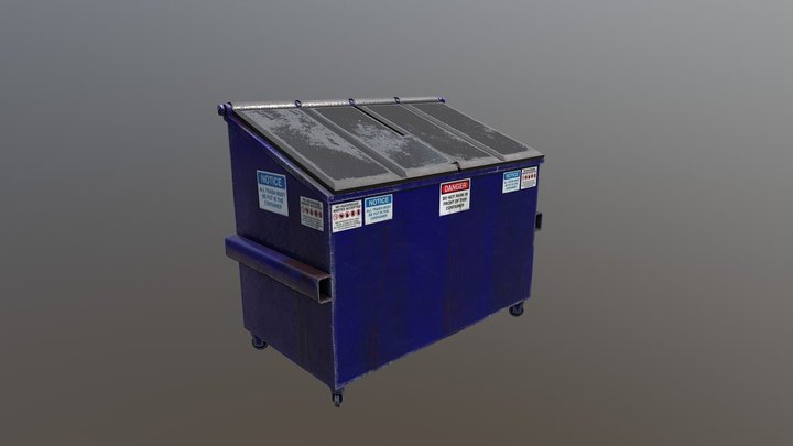 PBR Dumpster 3D Model