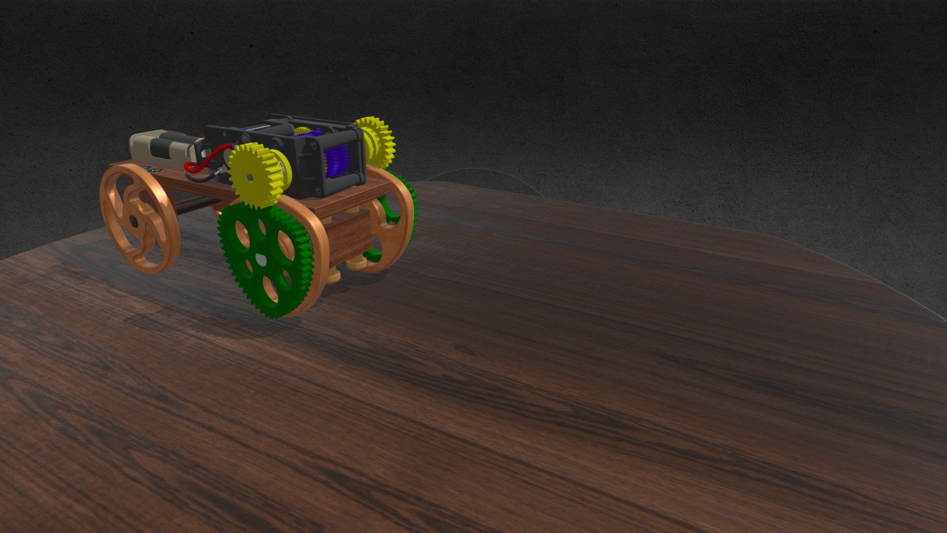 Reuleaux Wheels Car Wooden Toy