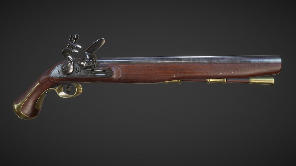 British Dragoon Pistol - 3D model by kupbot [7b56109] - Sketchfab