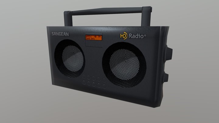 Cooley Radio Lowpoly 3D Model