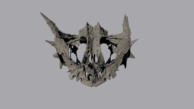 Bull sculpin head (Enophrys taurina) 3D Model