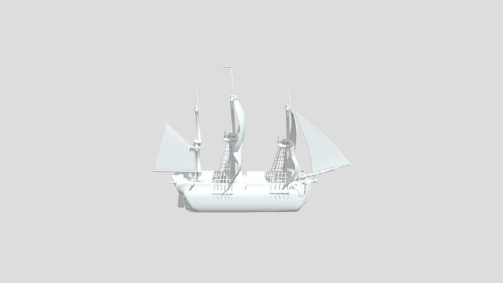 Hecla-Class Bomb Vessel 3D Model