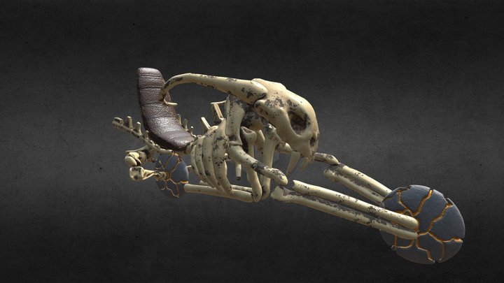 Organic Skeletal Motorbike 3D Model