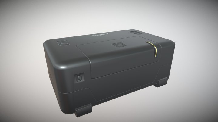 Low Poly Scifi Crate 3D Model