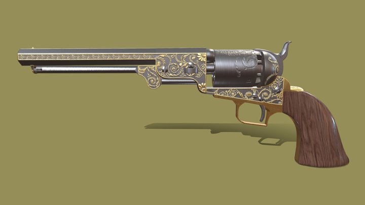 Navy Revolver 3D Model