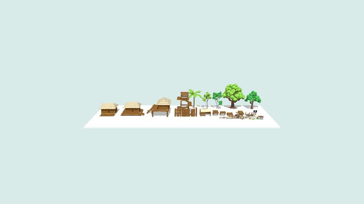 Pirate Village 3D Model