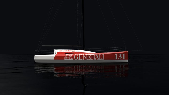 WIP 40ft Racing Yacht Class 40 Akilaria RC3 3D Model