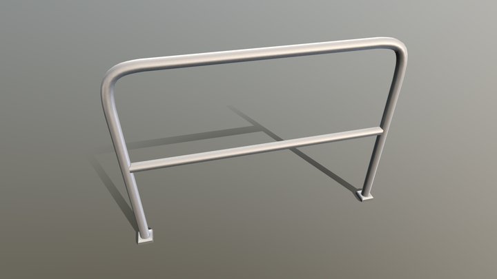 Stainless Steel Railing (1400mm) 3D Model