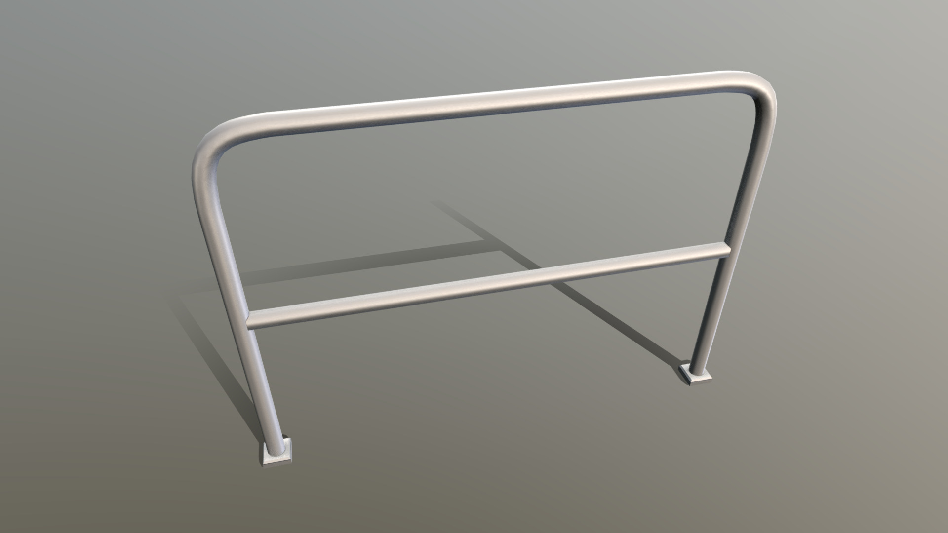 3D model Stainless Steel Railing (1400mm) - This is a 3D model of the Stainless Steel Railing (1400mm). The 3D model is about a table with a glass top.