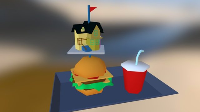 漢堡房 3D Model