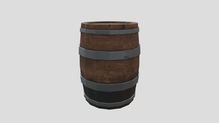 015 Barrel with Texture 3D Model