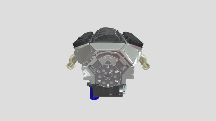 Disassembled V8 Engine_ANIM 3D Model