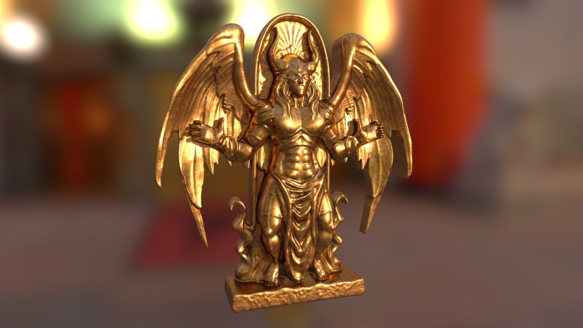 Statuette Lucifer Devil Demon (cnc, 3d printing) - 3D model by Ruslan ...