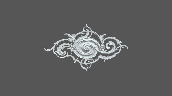 Розетка потолочная барокко 3D Model
