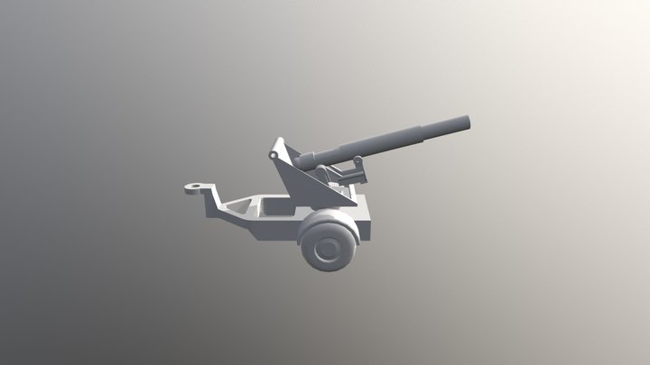 Artillery Cannon 3D Model