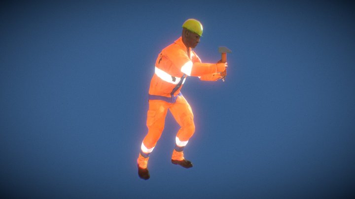 Low-Poly Construction workers (animated)