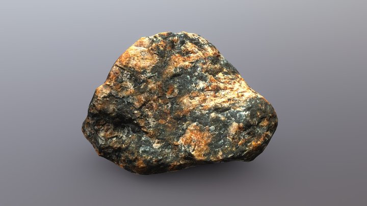 (Game-ready Free) Rock granite 3D Model