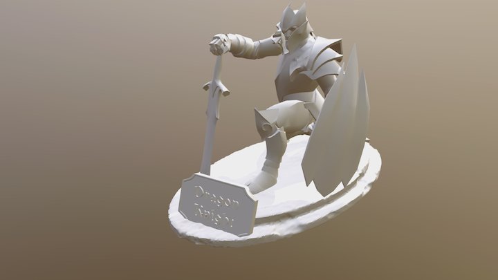 Dota2 - Dragon Knight with Base 3D Model