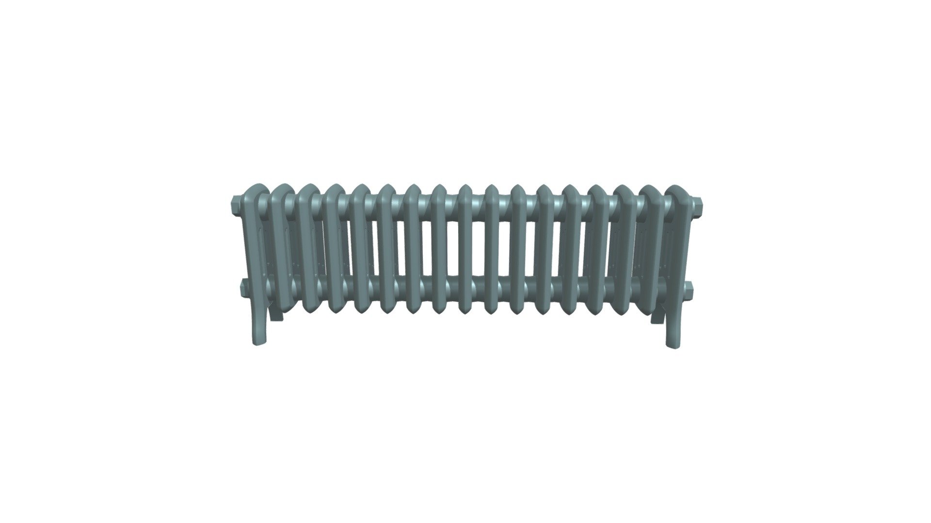 Hattersley Cast Iron Column Radiator (4 Columns) — Sketchfab embed 3D viewer
