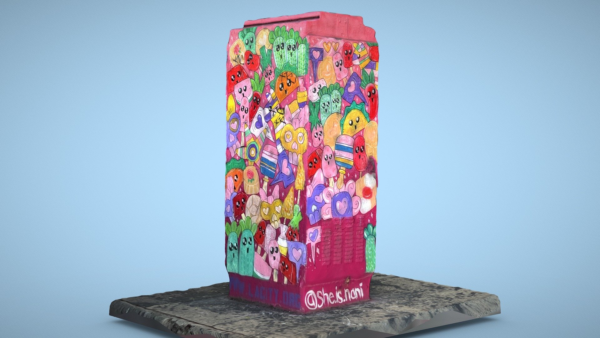 Kawaii electric box — Sketchfab embed 3D viewer