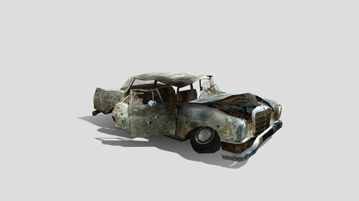 Soviet Vehicle Crashed Rusted 3D Model