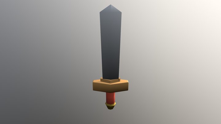 Sword Low Poly TEXTURE 3D Model