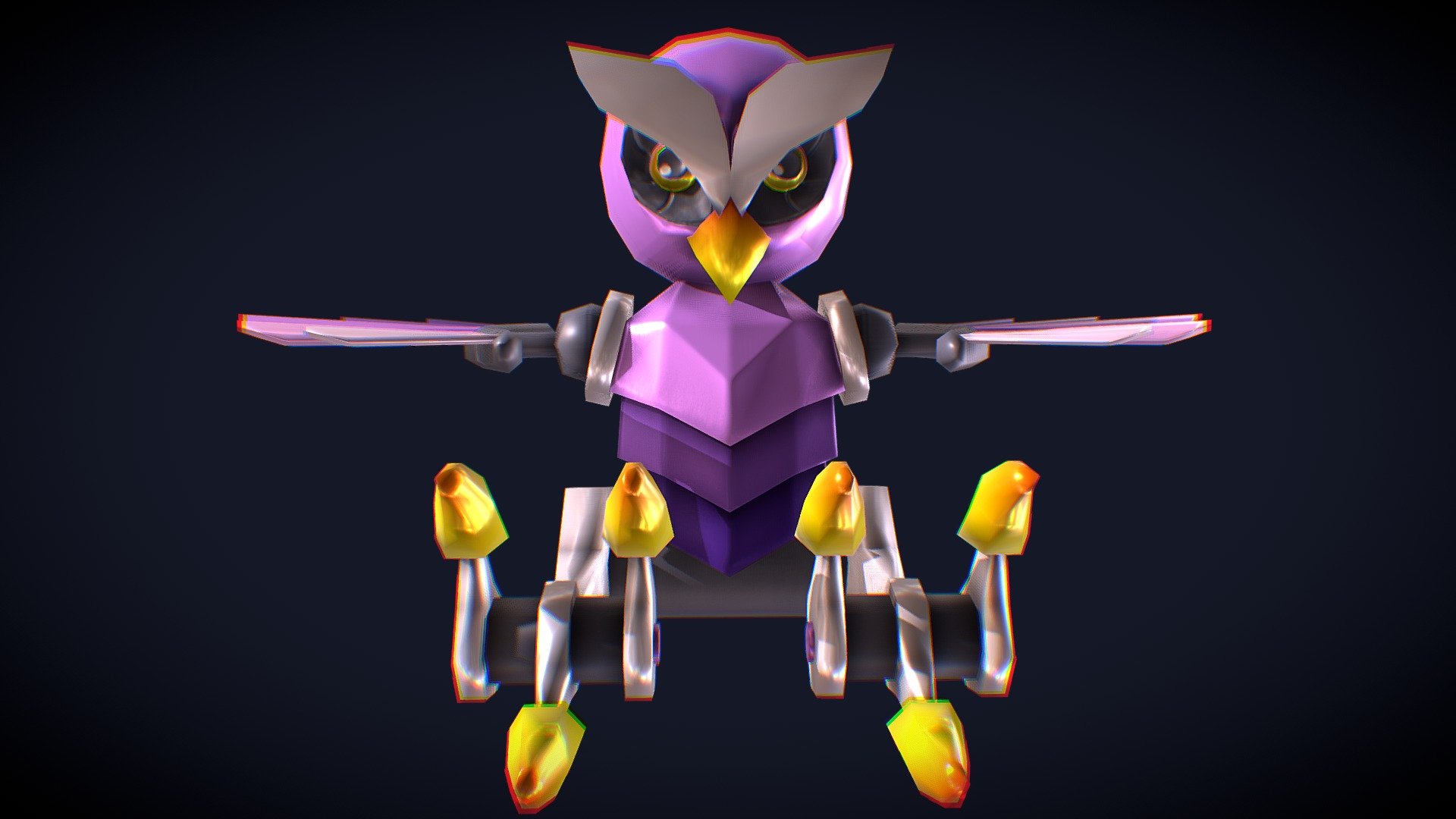 Owl Wind Up Toy 3D model by Jessykat [7b6a966] Sketchfab