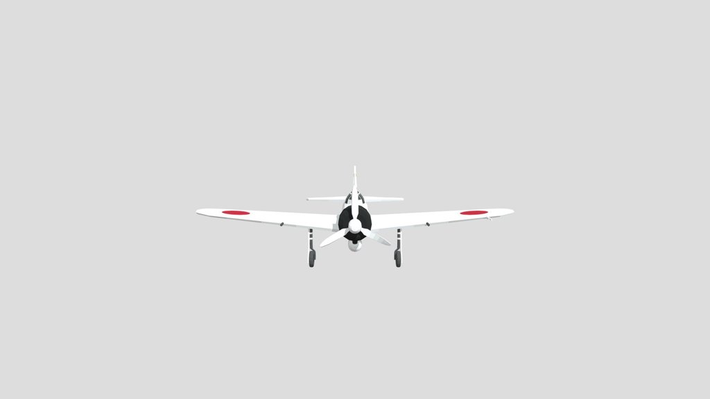 Low Poly Mitsubishi A6m Zero
