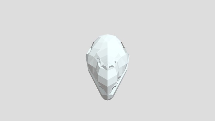 Deer-Based Skull (Low Poly) 3D Model