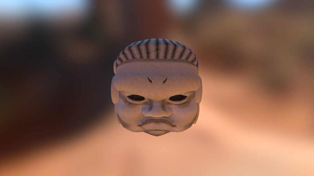 Mayan Head Statue