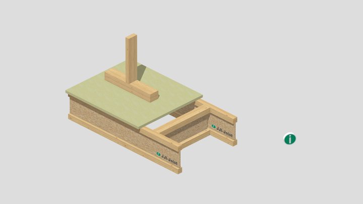 F4A | Non-load bearing wall parallel to Joist 3D Model