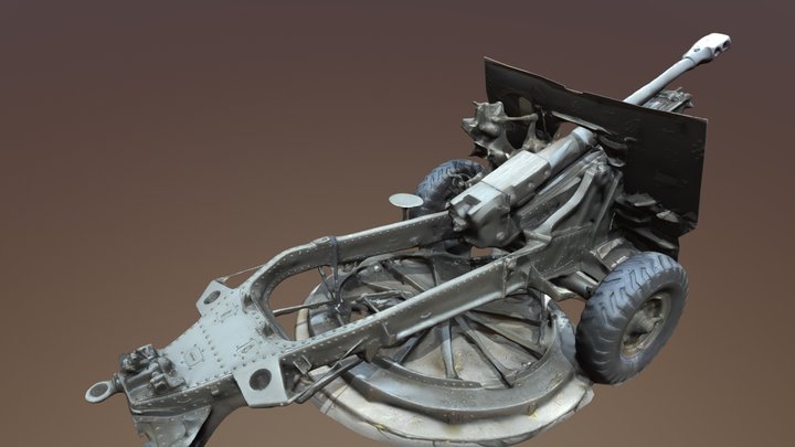 Howitzer - Ordnance QF 25-pounder 3D Model