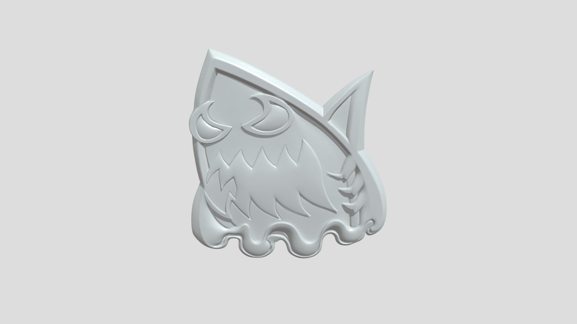 Stylized cartoon wolf head logo - 3D model by KDW_RedHood [7b6df4f ...