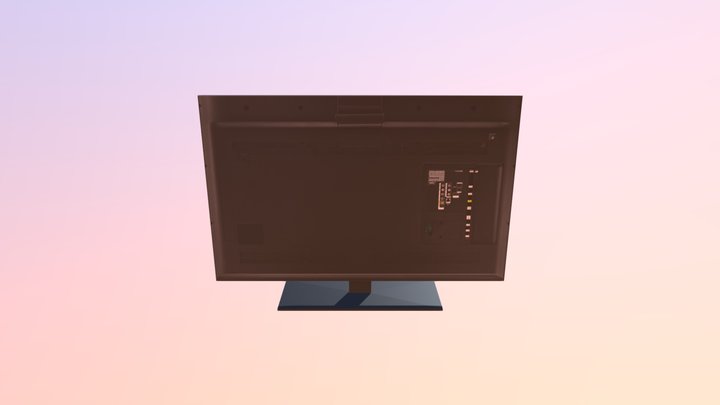Low Poly TV 3D Model