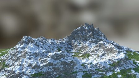 snowy mountain scene 3D Model
