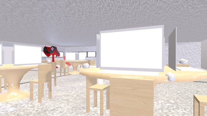 Videogame classroom 3D Model