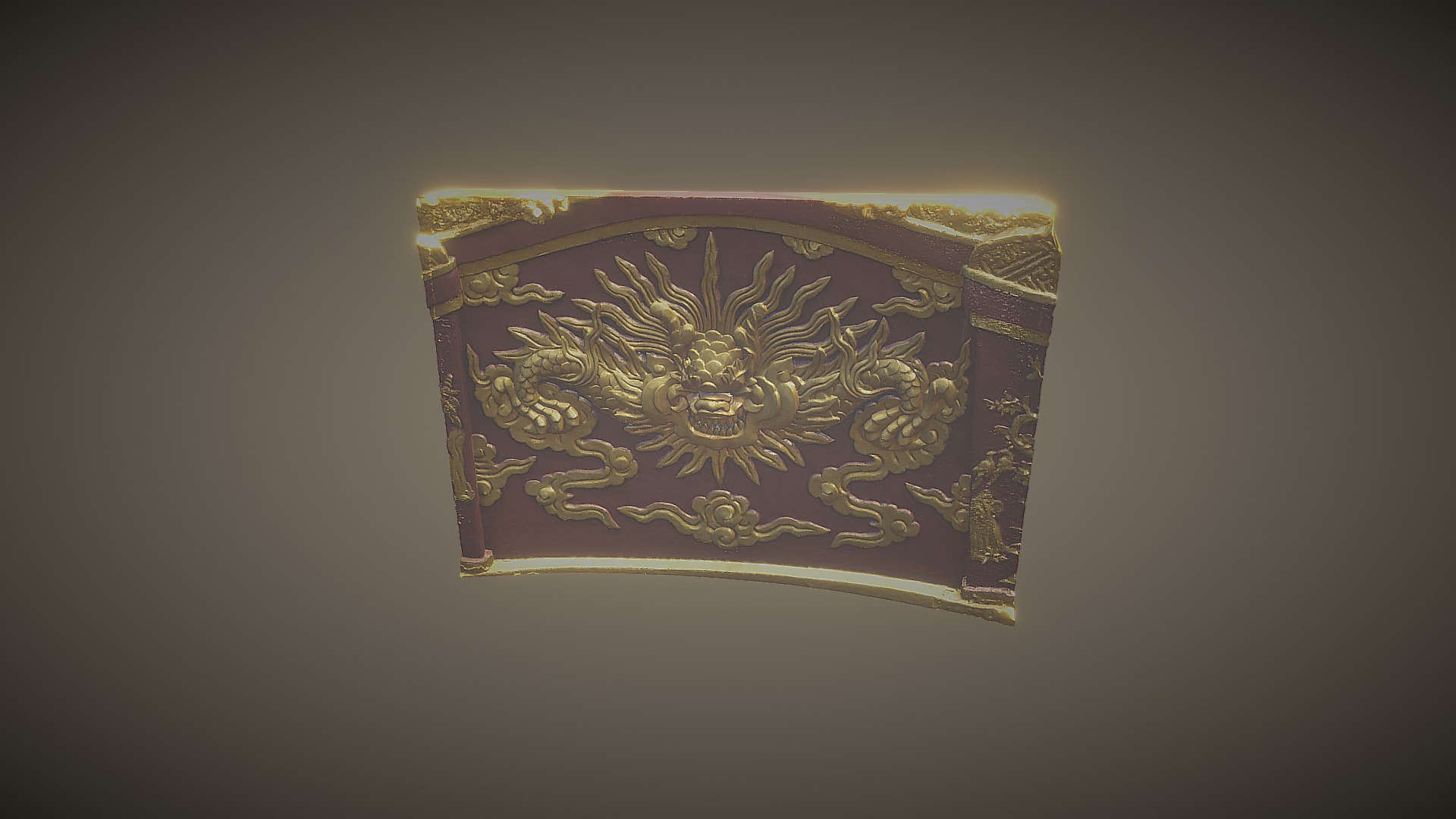 3D model Dragon - This is a 3D model of the Dragon. The 3D model is about a gold and black box.
