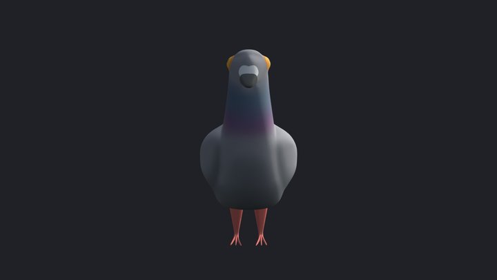 Simple Pigeon 3D Model